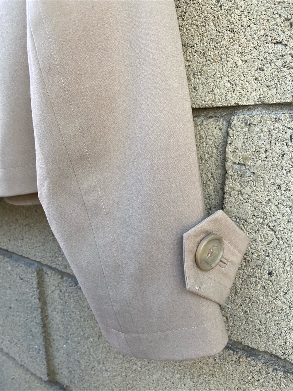 LOFT Beige Cropped Trench-Style Blazer Jacket - Picture 6 of 7